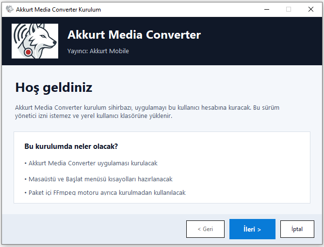 Akkurt Media Converter ana ekran görüntüsü